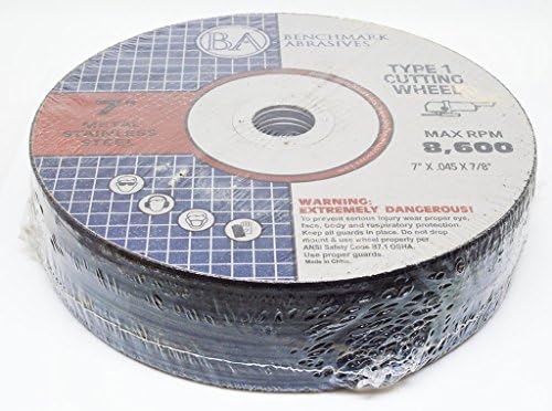 Benchmark Abrasives 7 Inch Aluminum Oxide Thin Type 1 Grinder Cut Off Wheels ...