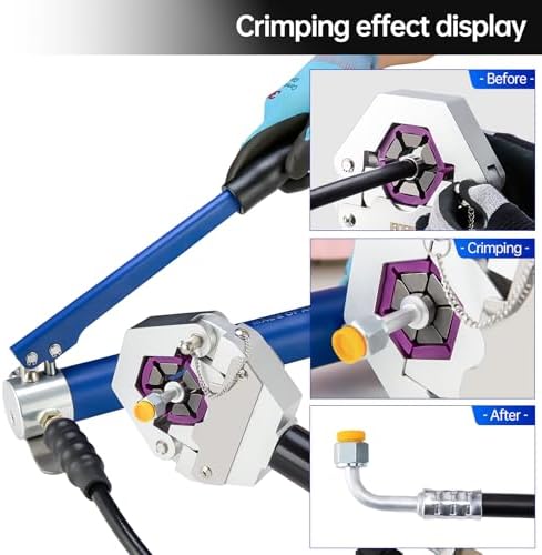 Hydraulic Hose Crimper Hydra-Krimp 71500 Manual A/C Hose Crimper Kit Air Cond...