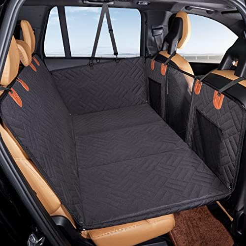 YJGF Hard Bottom Dog Car Seat Cover for Back Seat,Seat Extender for Dogs