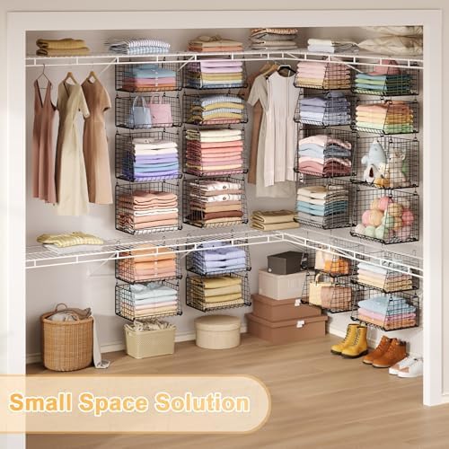 Lyuwanxian 4-Tier Hanging Closet Organizer with 360°Rotating Hooks – Foldable...