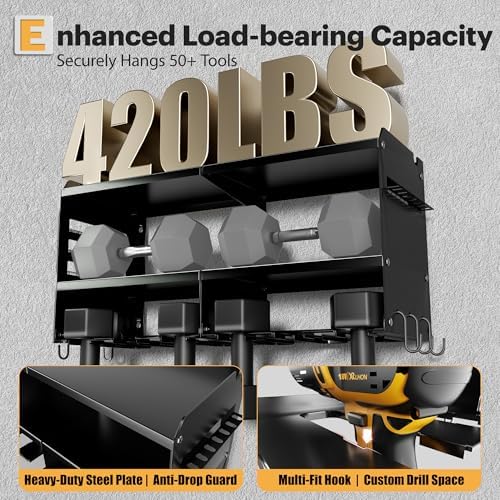 Spampur Power Tool Organizer Wall Mount with Charging Station