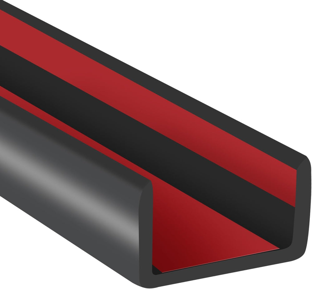 Rubber Edge Trim, Flexible Self-Adhesive U Shaped Peel and Stick Edge Banding
