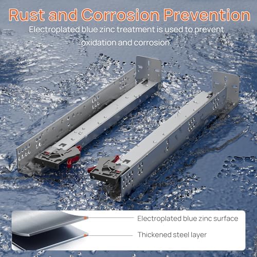 24 Inch Soft Close Undermount Drawer Slides,Full Extension,100 Lbs,1 Pair