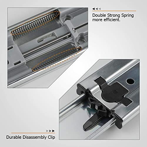 LONTAN 6 Pairs Soft Close Drawer Slides 20 Inch Heavy Duty Cabinet Rails