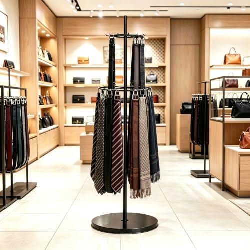 Rotatable Organizer Belt Hanger Tie Rack Scarf Purse Display