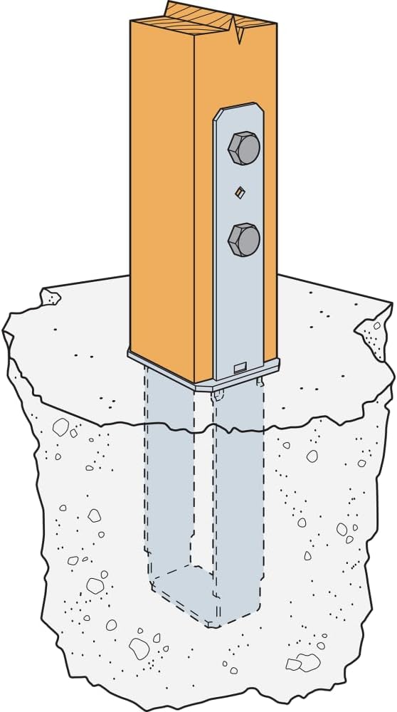 Simpson Strong-Tie CB44 CB Column Base - for 4x4 Base, Heavy-Duty Steel Post-...