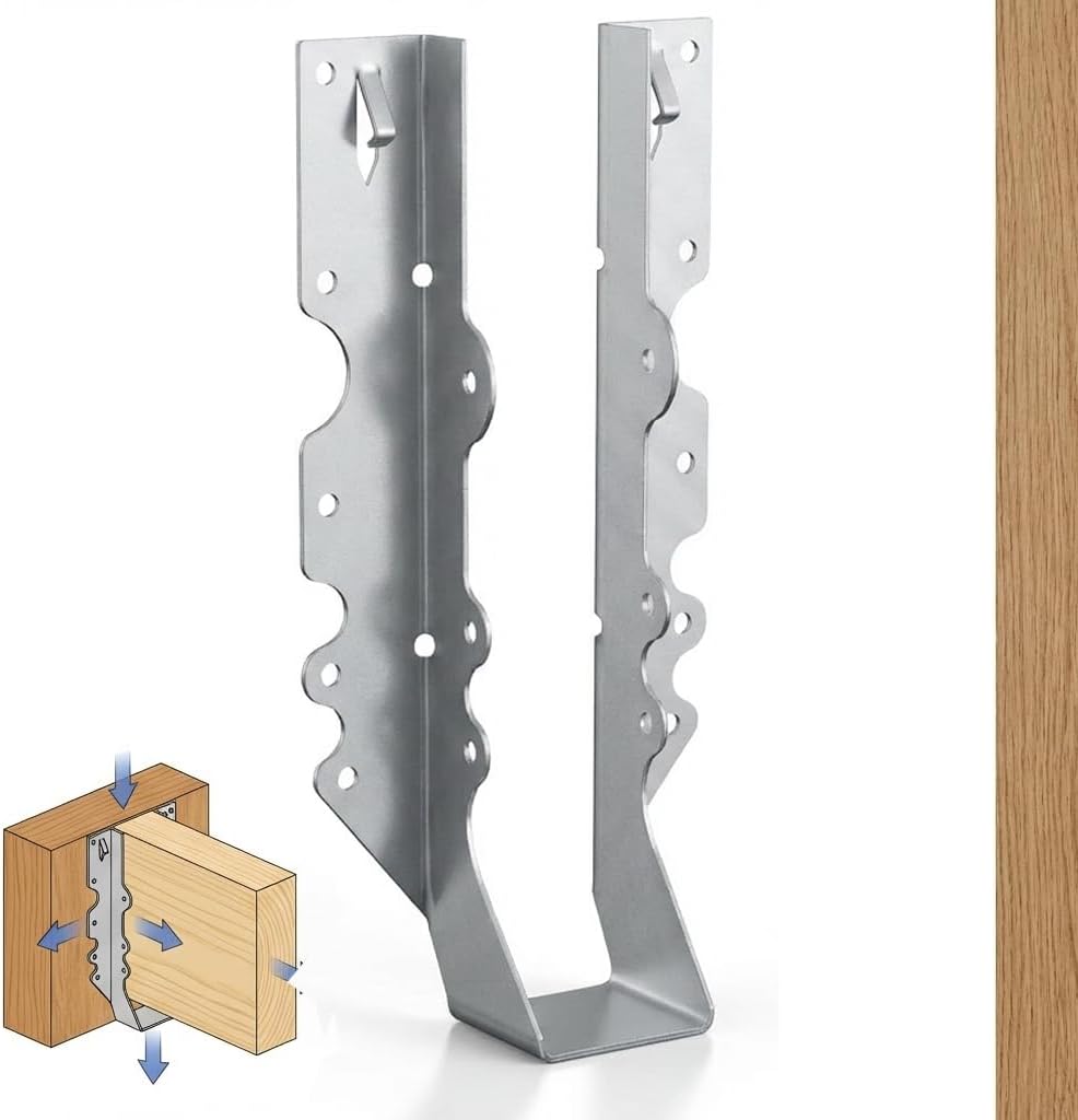 25 Pack 2x10 Joist Hangers, 18 Gauge Galvanized Face Mount