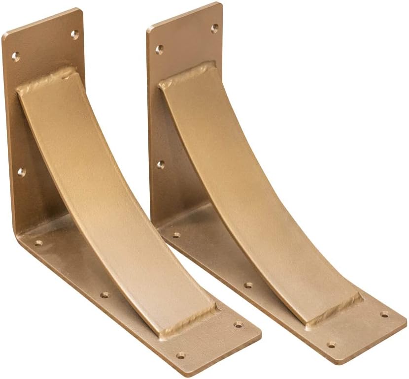 Rustic Red Door Co. Steel Heavy Duty Fireplace Mantel Brackets - Countertop S...
