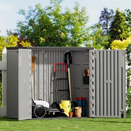 Mrosaa Large Outdoor Storage Box,Resin Sheds&Outdoor Storage Waterproof/L...