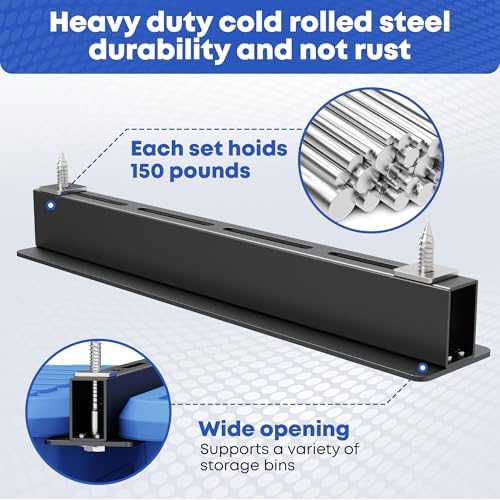 WooFog Overhead Garage Storage Rack, Garage Ceiling Storage Racks, Heavy Duty...