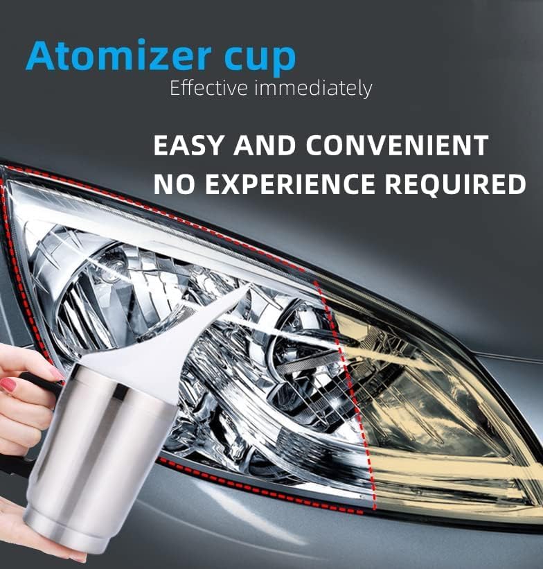 800g Headlight Restoration Kit,Car Headlight Glass Scratch Renovation Tool,Au...