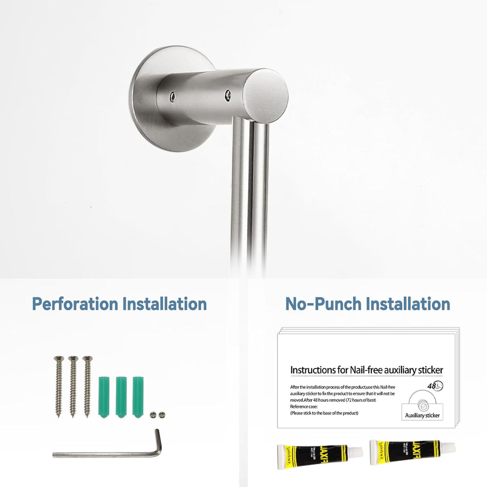 Shower Slide Bar Adjustable Handheld Shower Head Holder Wall Mount - 15inch A...