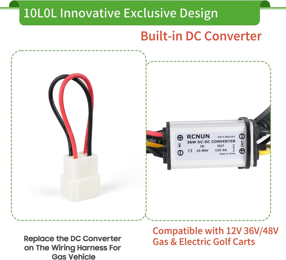 10L0L Golf Cart Light Kit for Yamaha G14 G16 G19 G22 with RGB, Street Legal