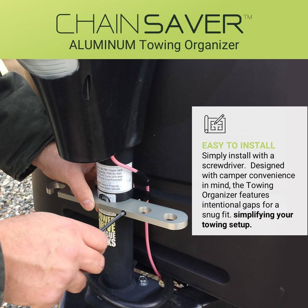 GR Innovations Chain Saver with PlugSaver and Tether | Black Anodized Aluminu...