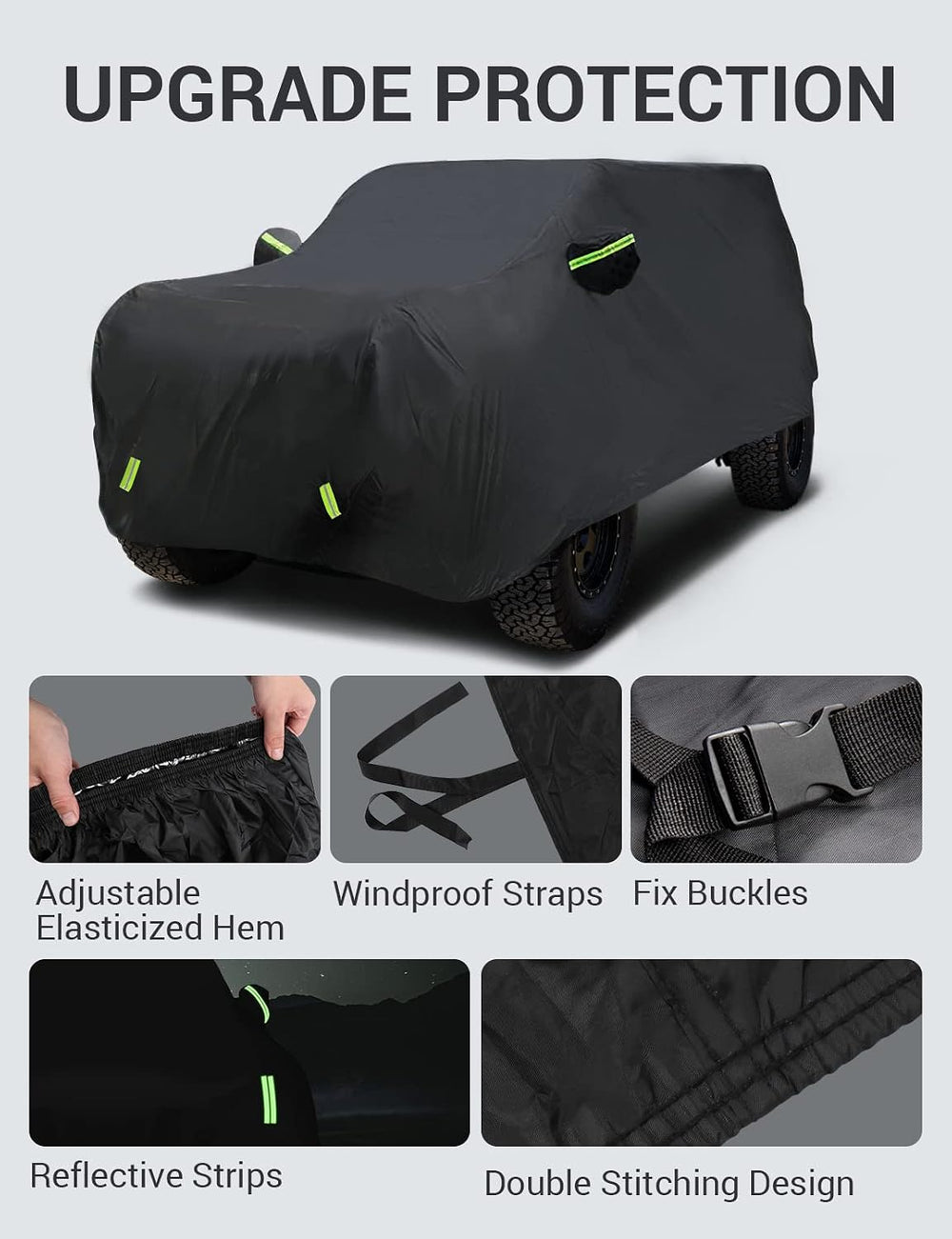Proadsy Custom Fit Car Cover for 2021-2026 Ford Bronco Waterproof Outdoor