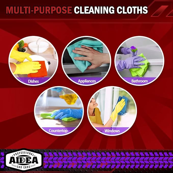 AIDEA Microfiber Cleaning Cloth, Microfiber Towels (150PK)