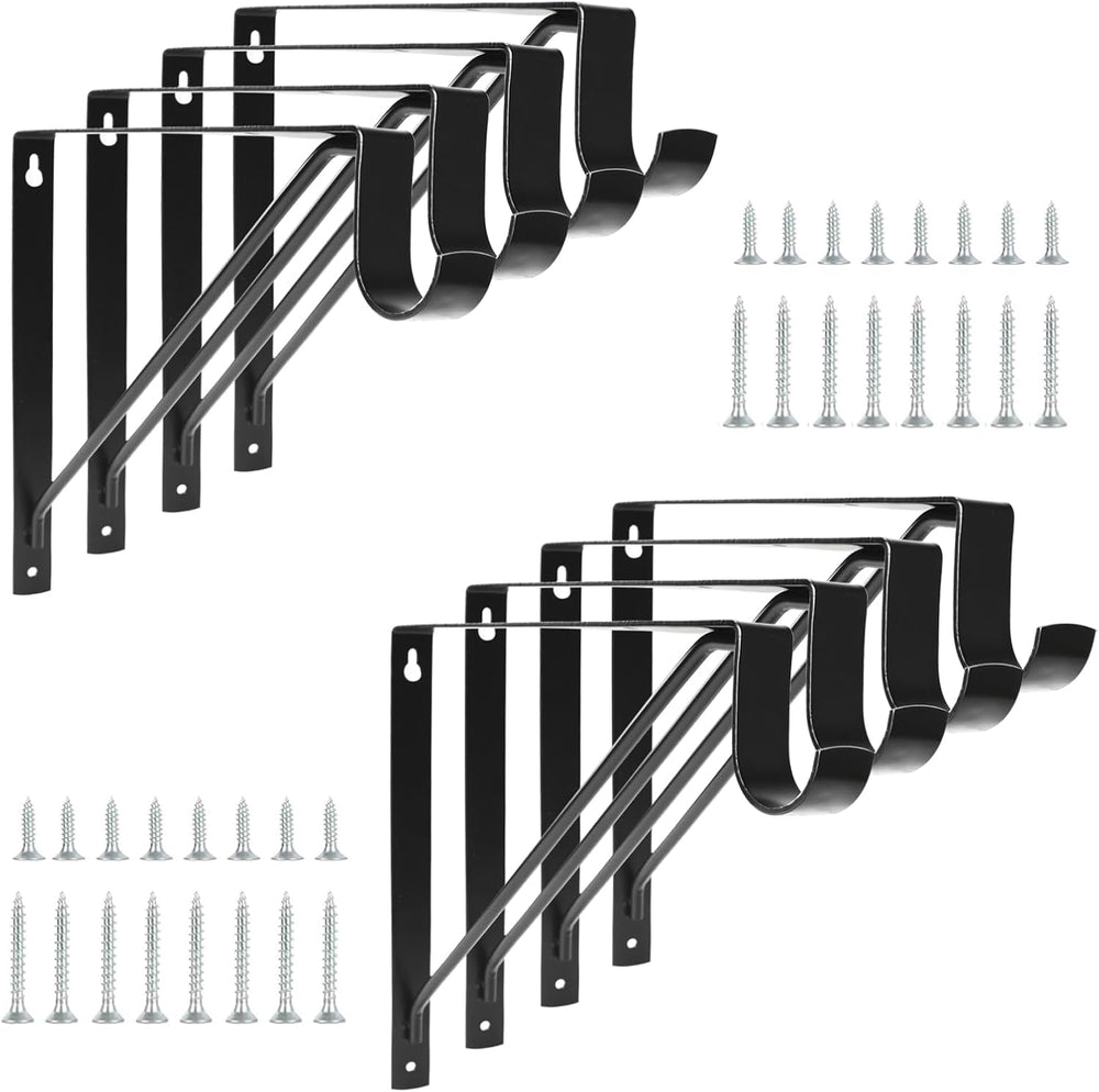 8 Pack Heavy Duty Closet Shelf & Rod Brackets, Wall Mounted Closet Shelf ...