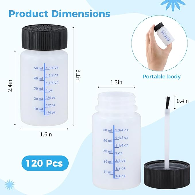 120 Pcs 2 Oz Touch Up Paint Container