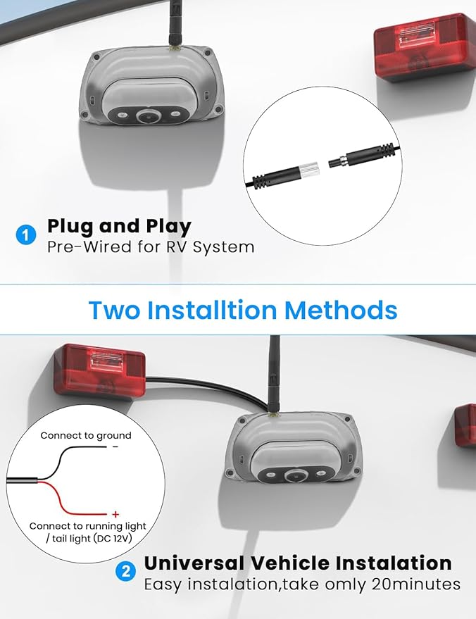 2.5D Display Wireless reversing Camera System FHD 1080P 10.26-inch touchable