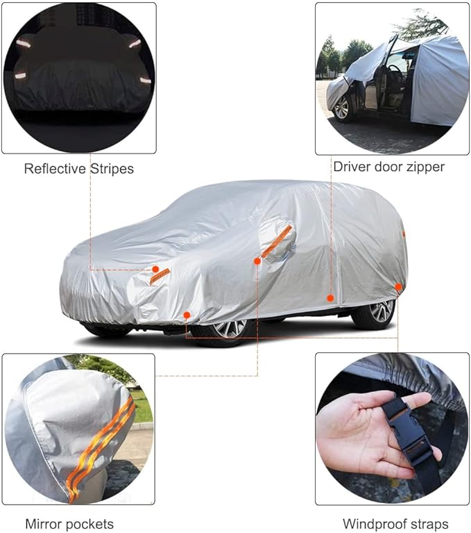 Kayme SUV Car Covers for Automobiles Waterproof All Weather Sun Uv Rain