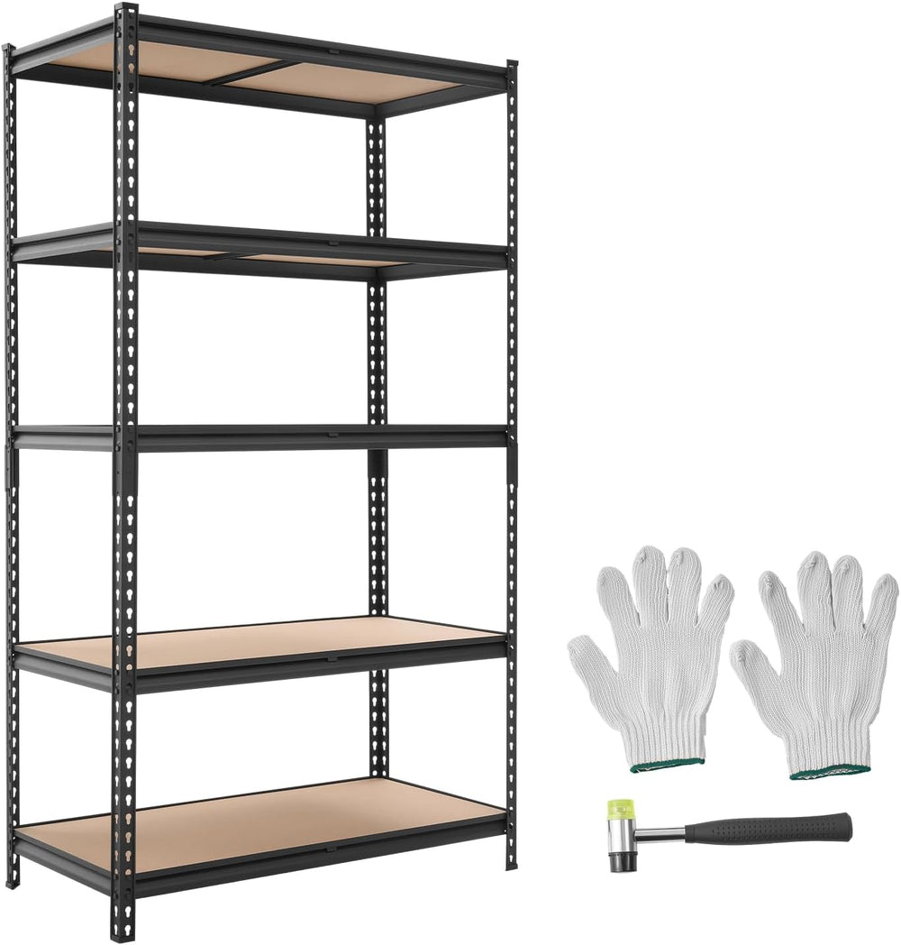 VEVOR Storage Shelves, 5-Tier Adjustable, 2500 lbs Capacity, Heavy Duty Garag...