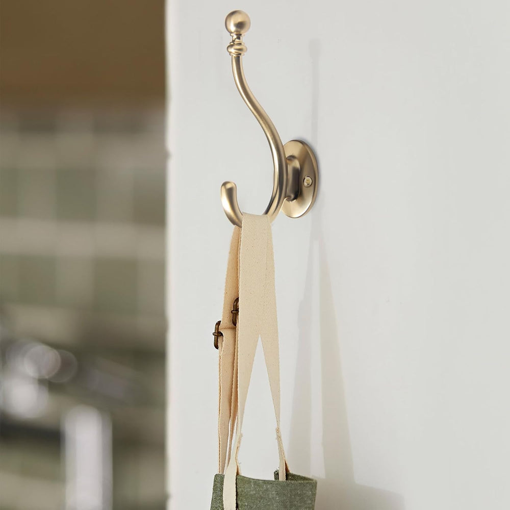 TUNNY Towel Hooks Bathroom - 5 Pack Champagne Bronze Coat Hook Robe Hooks Dec...