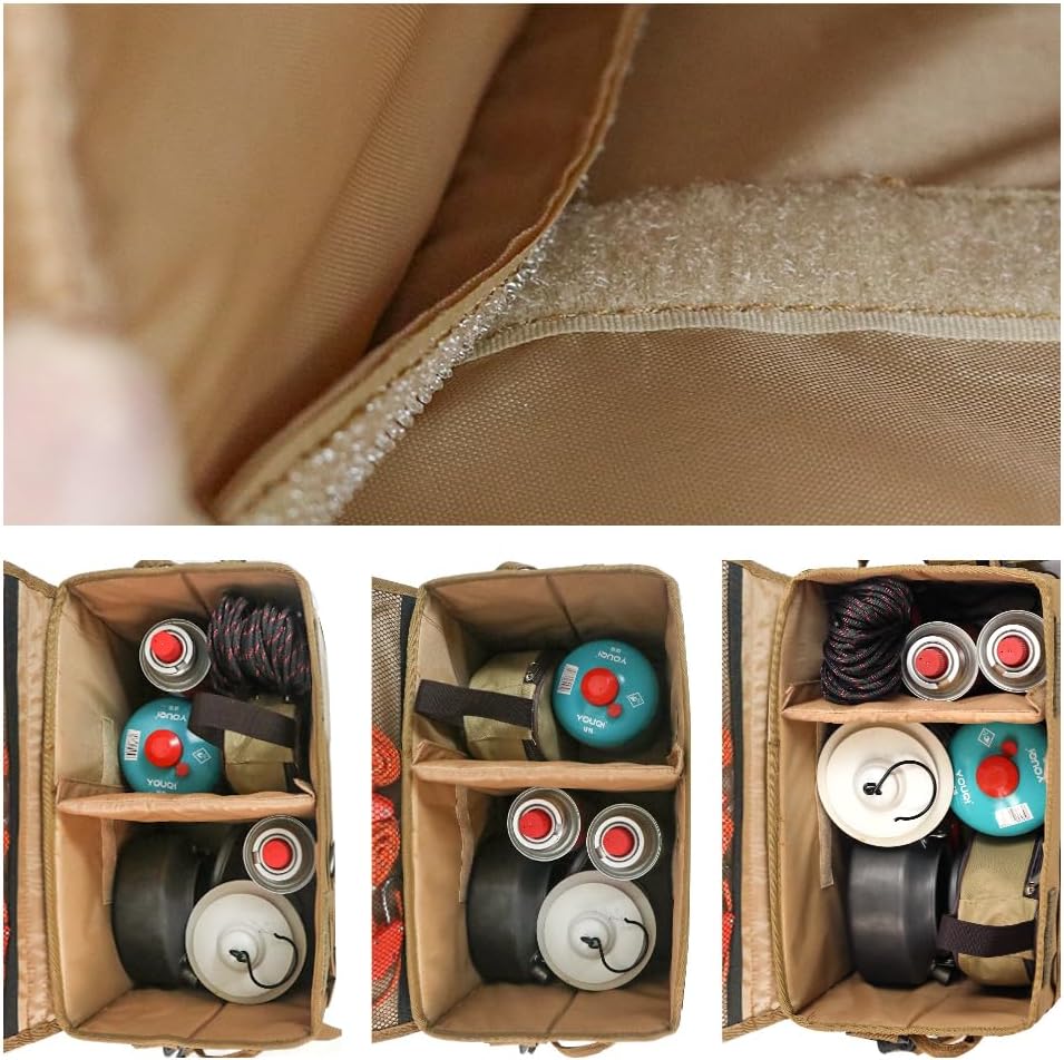 18L Camping Storage Bag, Multifunctional Waterproof Picnic Basket, Tent Stake...