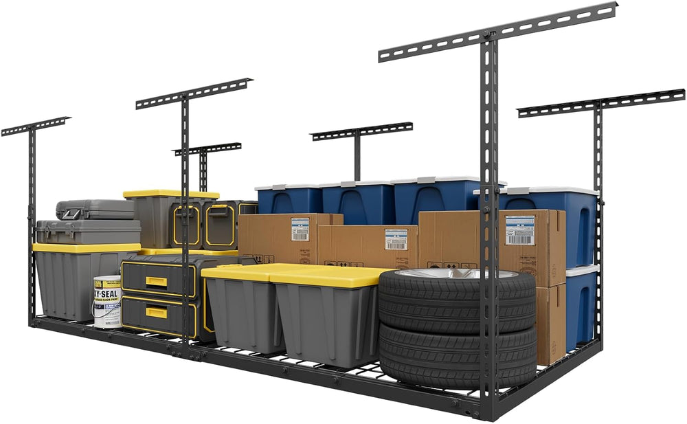 3X6FT Overhead Garage Storage Rack 450LBS Capacity, 26"-40" Height ...