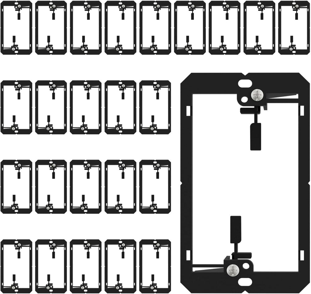 iwillink 1 Gang Low Voltage Mounting Bracket, Black, 25-Pack