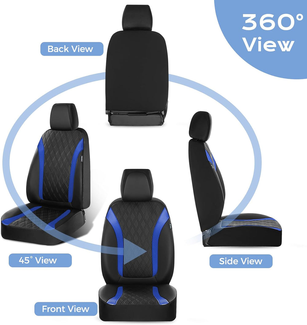 FLORICH Seat Covers, Car Seat Covers Full Set, Waterproof Leather Car Seat Pr...