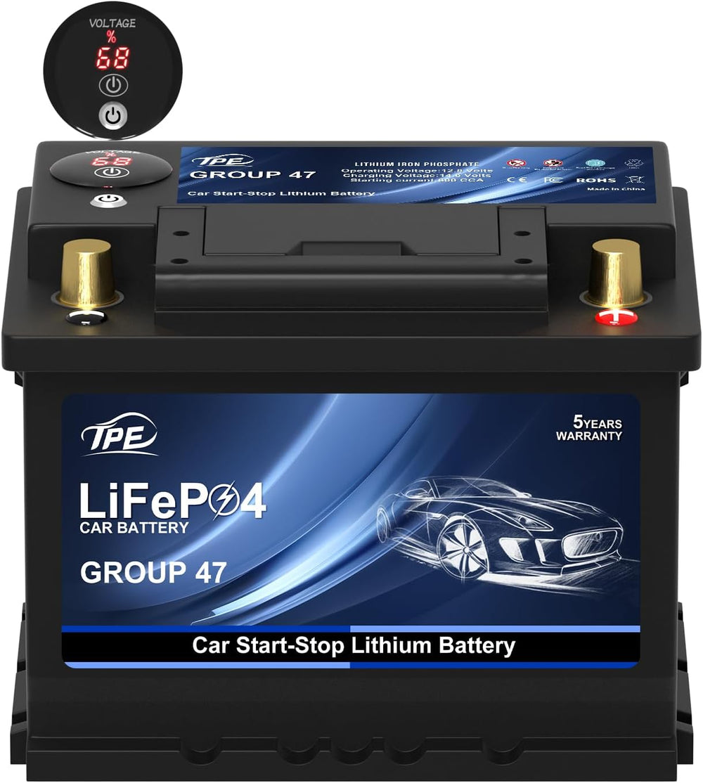 TPE Car Start-Stop Lithium Battery BCI Group47 LiFePO4 Lithium-ion Car Battery