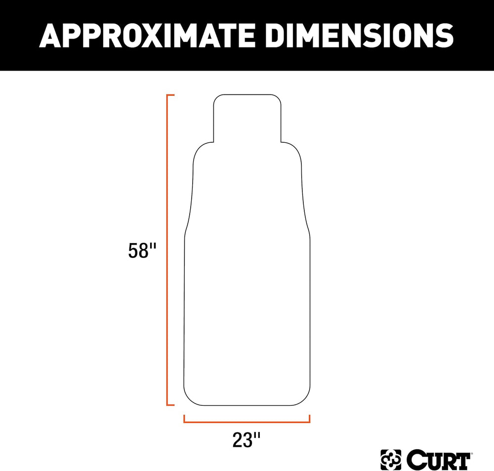 CURT 18500 Seat Defender 58-Inch x 23-Inch Grey Waterproof Universal Bucket C...