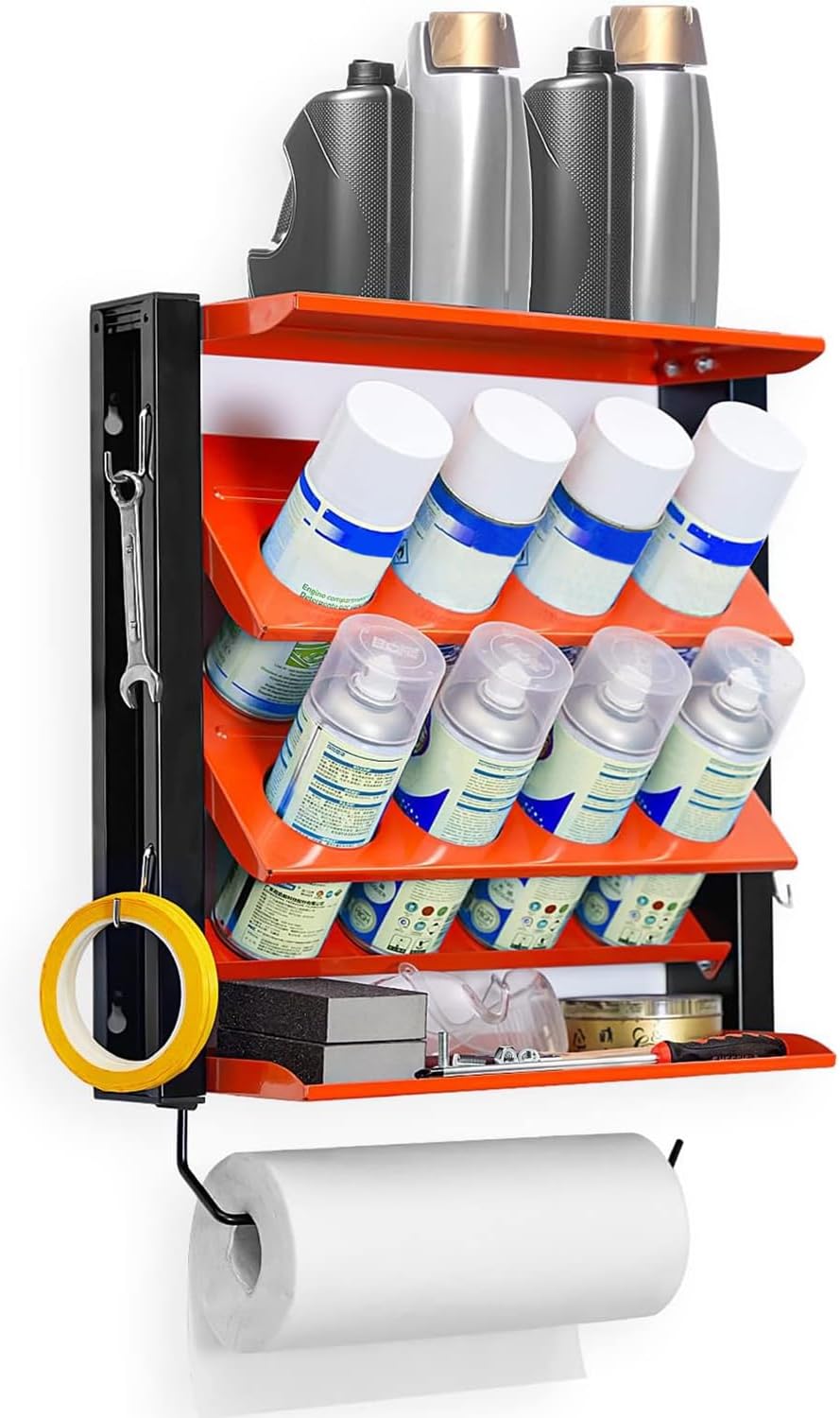 Ultrawall Spray Can Holder Rack, Steel Wall Mounted Spray Bottle Holder
