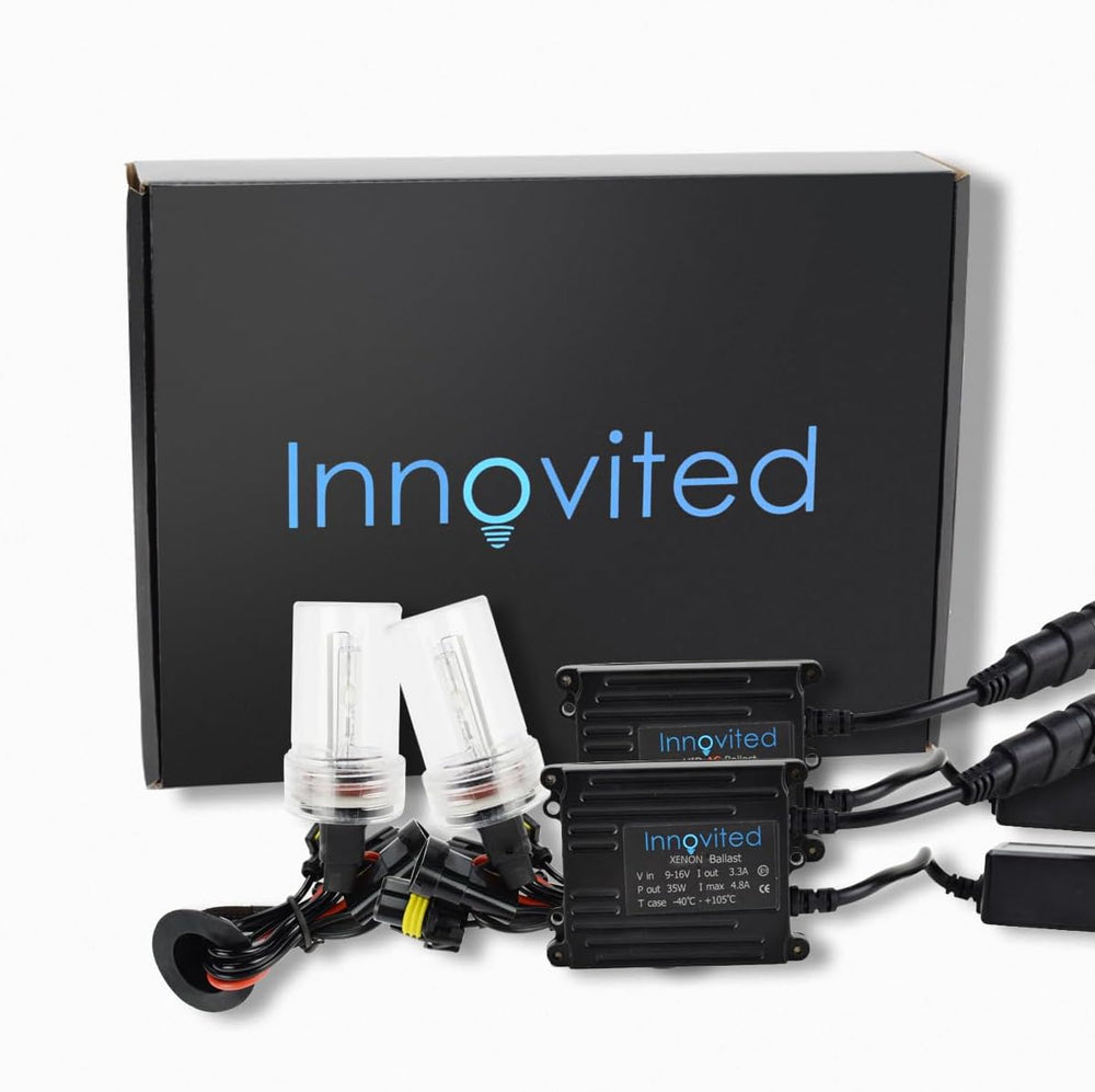 Innovited 9006 6000K HID Xenon Bulbs Bundle with 35W AC Slim Digital Ballast ...