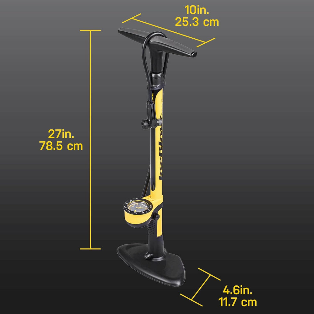 Topeak JoeBlow Sport III Bike Floor Pump, 160 psi, 3-in Gauge, TwinHead