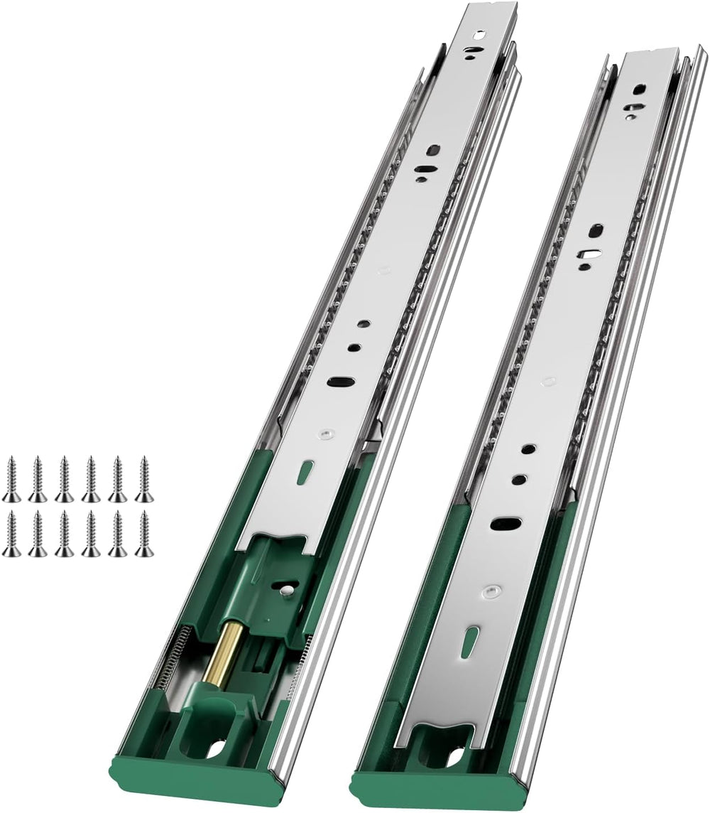 4 Pairs 22 Inch Soft Close Drawer Slides Ball Bearing Cabinet Rails