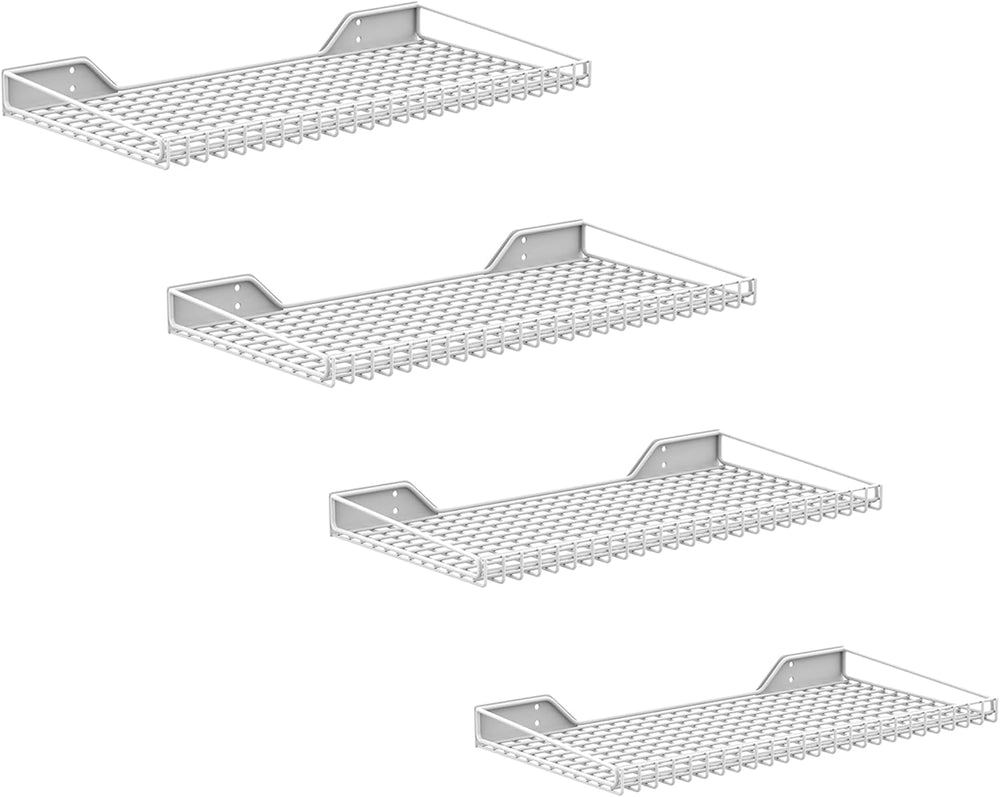 WALMANN Garage Wall Shelf, 4 Mixed-Size Wall-Mounted Storage Shelves