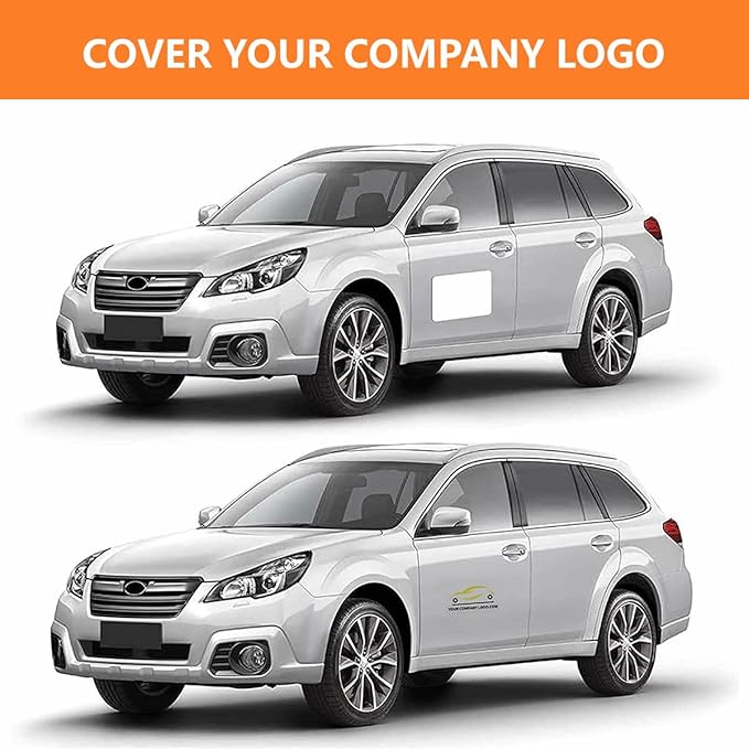 4 Pack Blank Car Door Magnet Sticker, Rounded Corners Magnetic Vehicle Sign