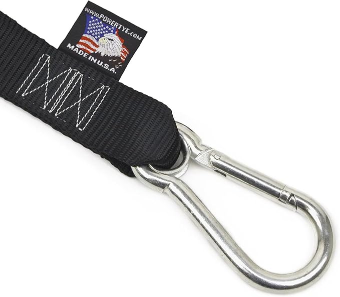 PowerTye - Made in USA - Extra Long Ratchet Tie Down Straps, Heavy Duty