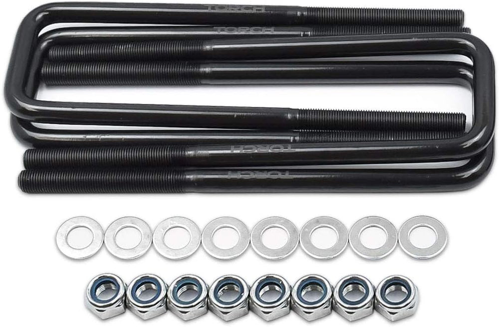 Torch 10.5" Square Extended U Bolts Extra Long 2.5" Wide 9/16"...