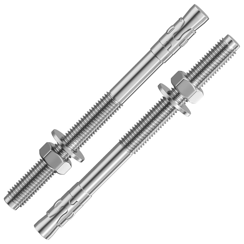 Wensilon 5Pcs 5/8x7 Inch Standard Fasteners for Heavy-Duty 304 Stainless Stee...