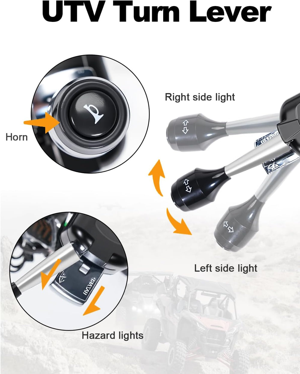 UTV Turn Signal Kit, Plug and Play, Universal Street Legal Kit