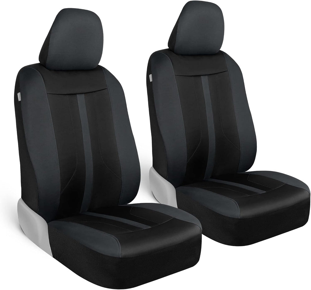 Motor Trend Gray Cloth Car Seat Covers for Front Seats – Premium Automotive B...
