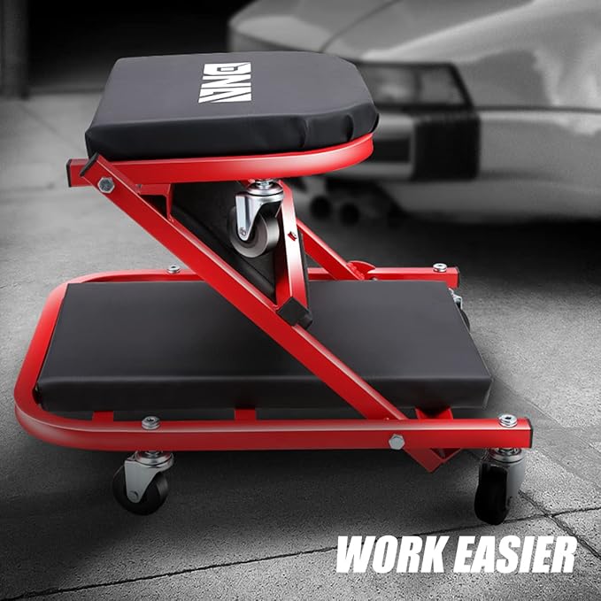 ‎DNA MOTORING TOOLS-00186 40 Inches 2 IN 1 Rolling Folding Car Creeper/Seat (...