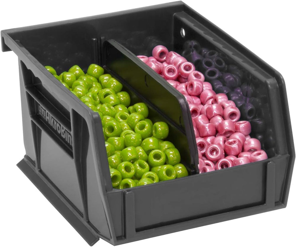 Akro-Mils 30210 AkroBins Plastic Storage Bins, 5"x4"x3", Black...