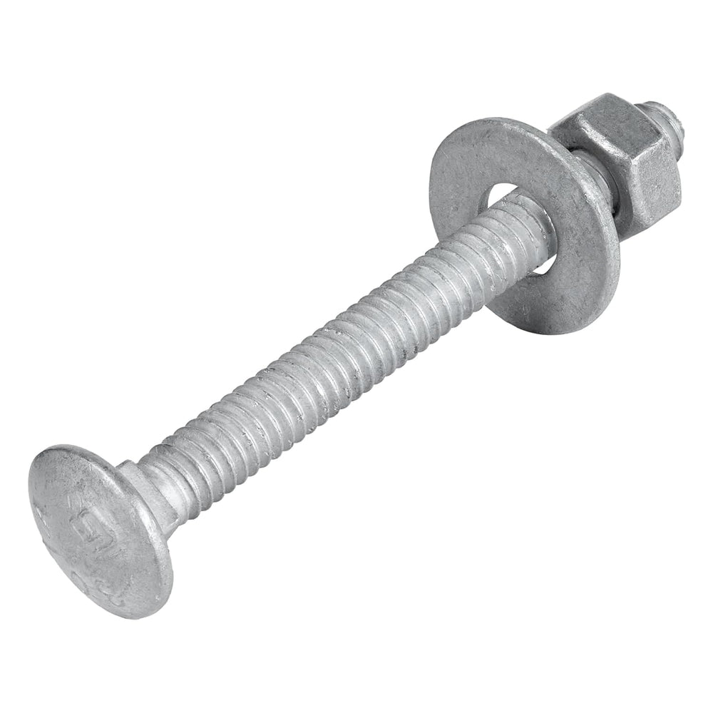 1/4" x 2-1/2" (100 Pack) Galvanized Carriage Bolt Kit Grade 307A In...