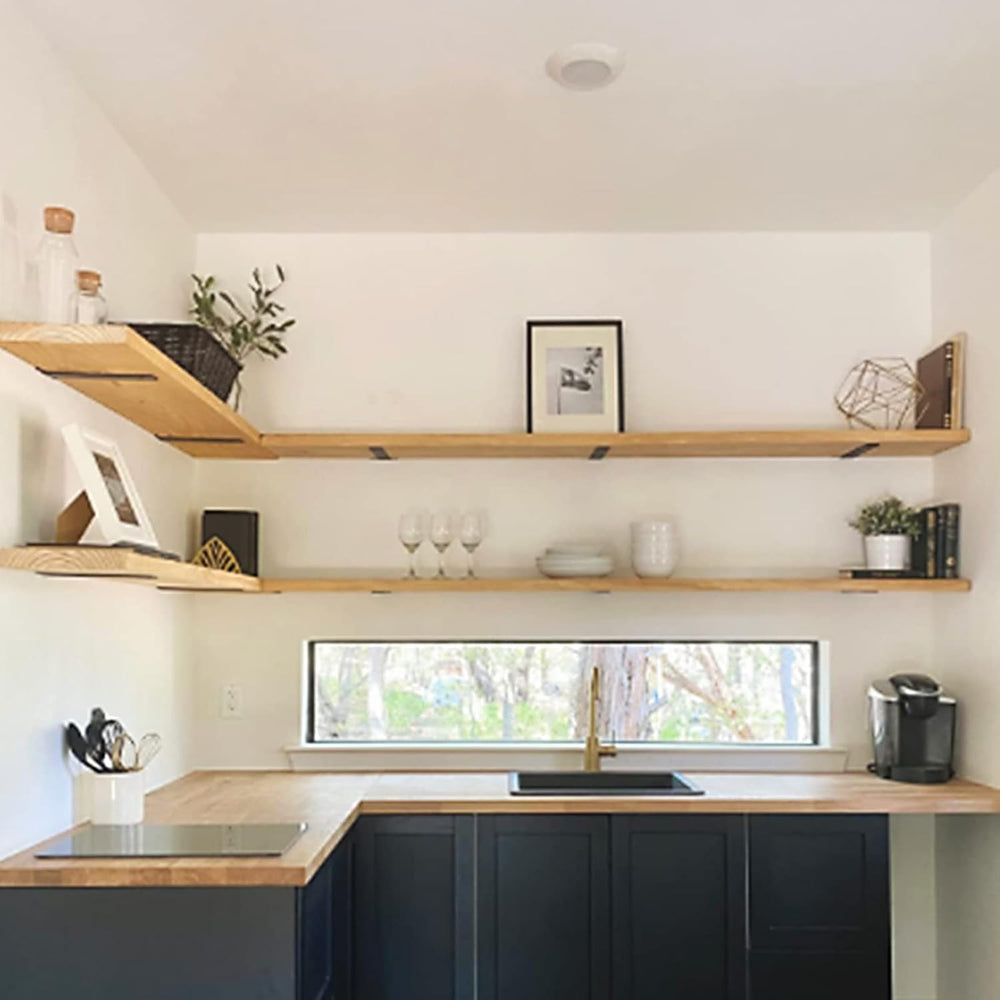Floating Shelf Brackets, 10 inch Heavy Duty Industrial Fancy Shelf Bracket, B...
