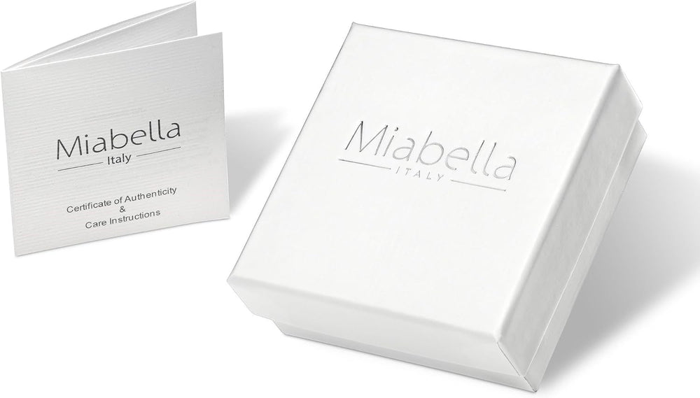 Miabella Italian 925 Sterling Silver, 18K Gold Plated Herringbone Necklace