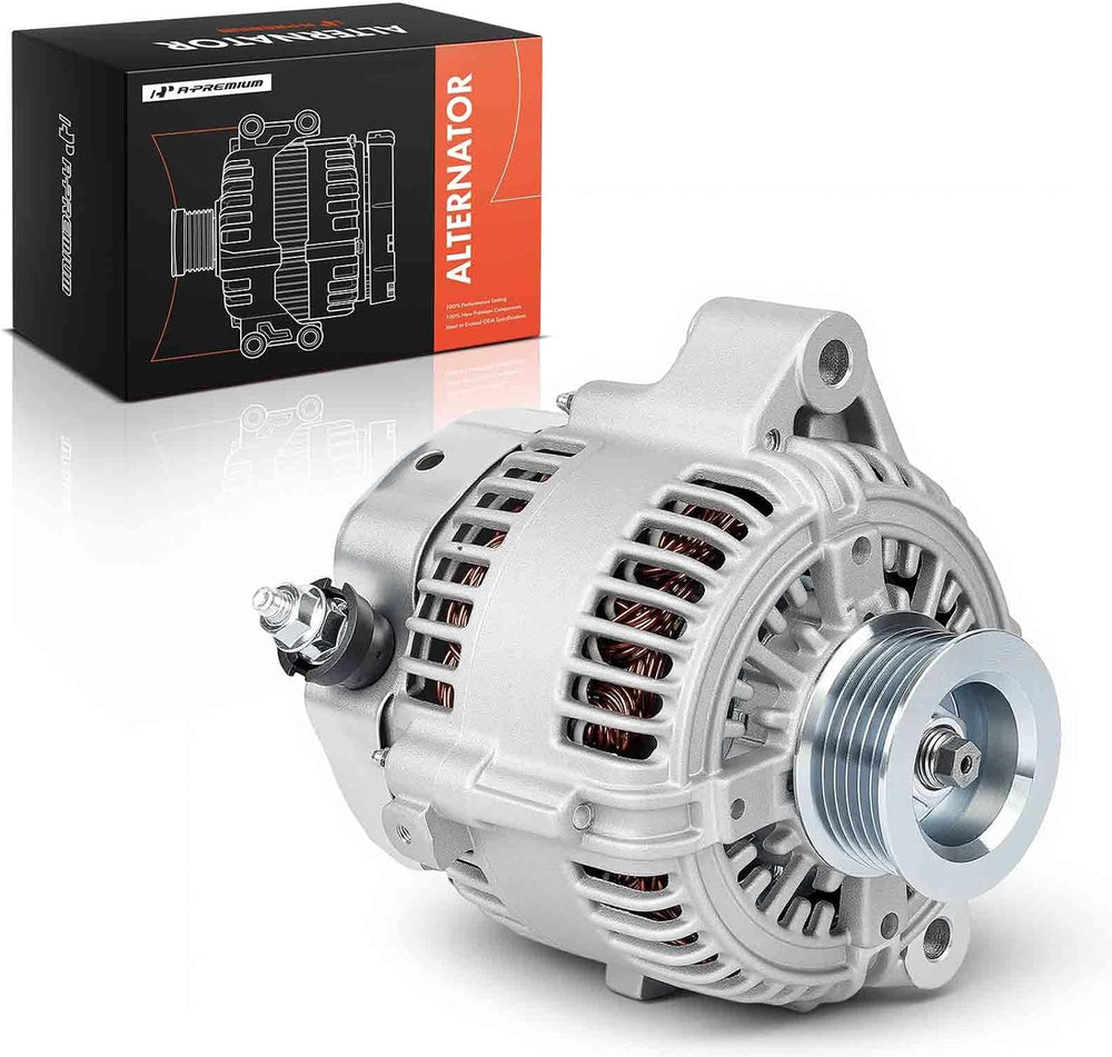 A-Premium Alternator, 12V 100A 6-Groove Pulley CW, Compatible with Lexus