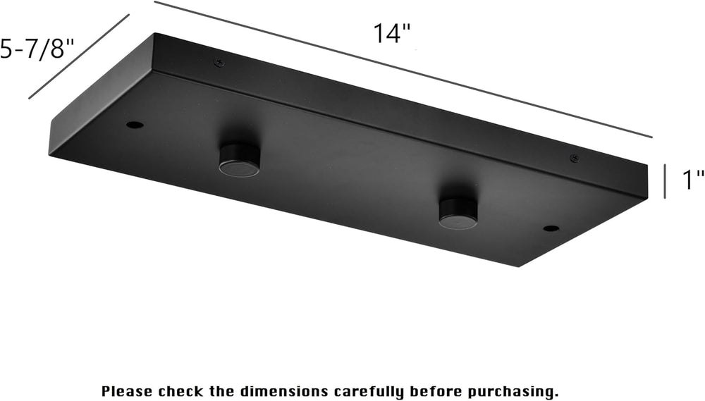 Two Pendant Light Linear Canopy Accessory Light Kit, 14 inch Flush Mount Clus...